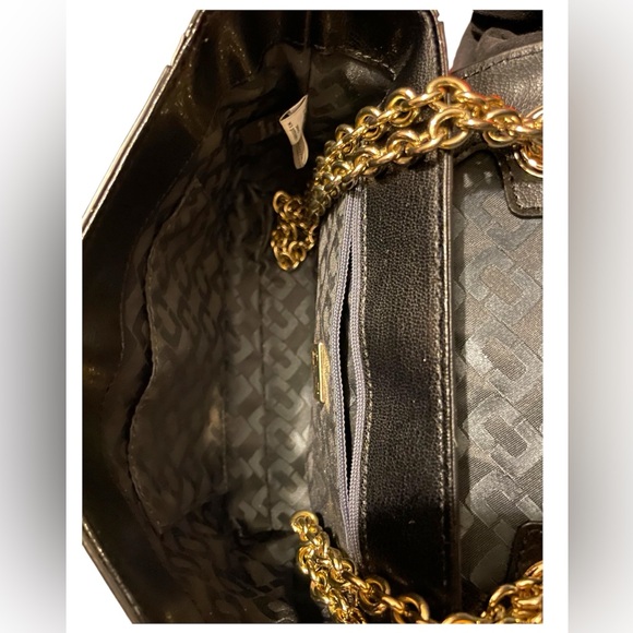 Diane Von Furstenberg Black Croc-Embossed Bag - Picture 4 of 4